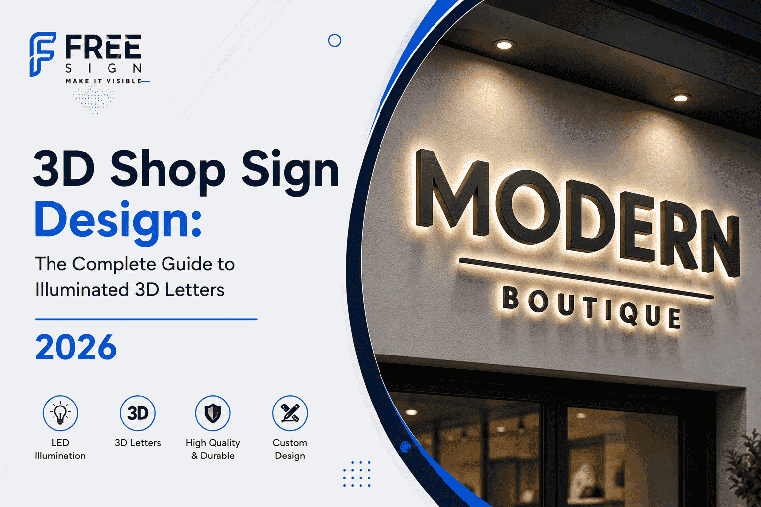 3D Shop Sign Design
