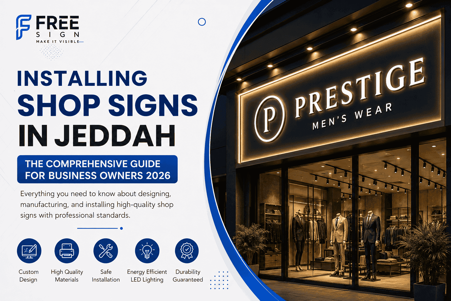 Installing Shop Signs in Jeddah