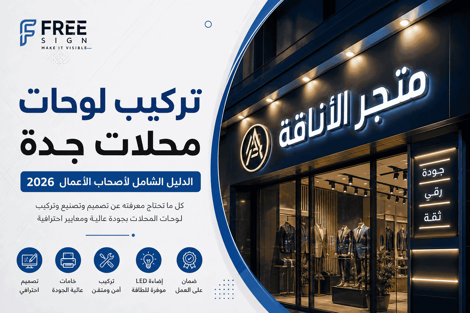 تركيب لوحات محلات جدة