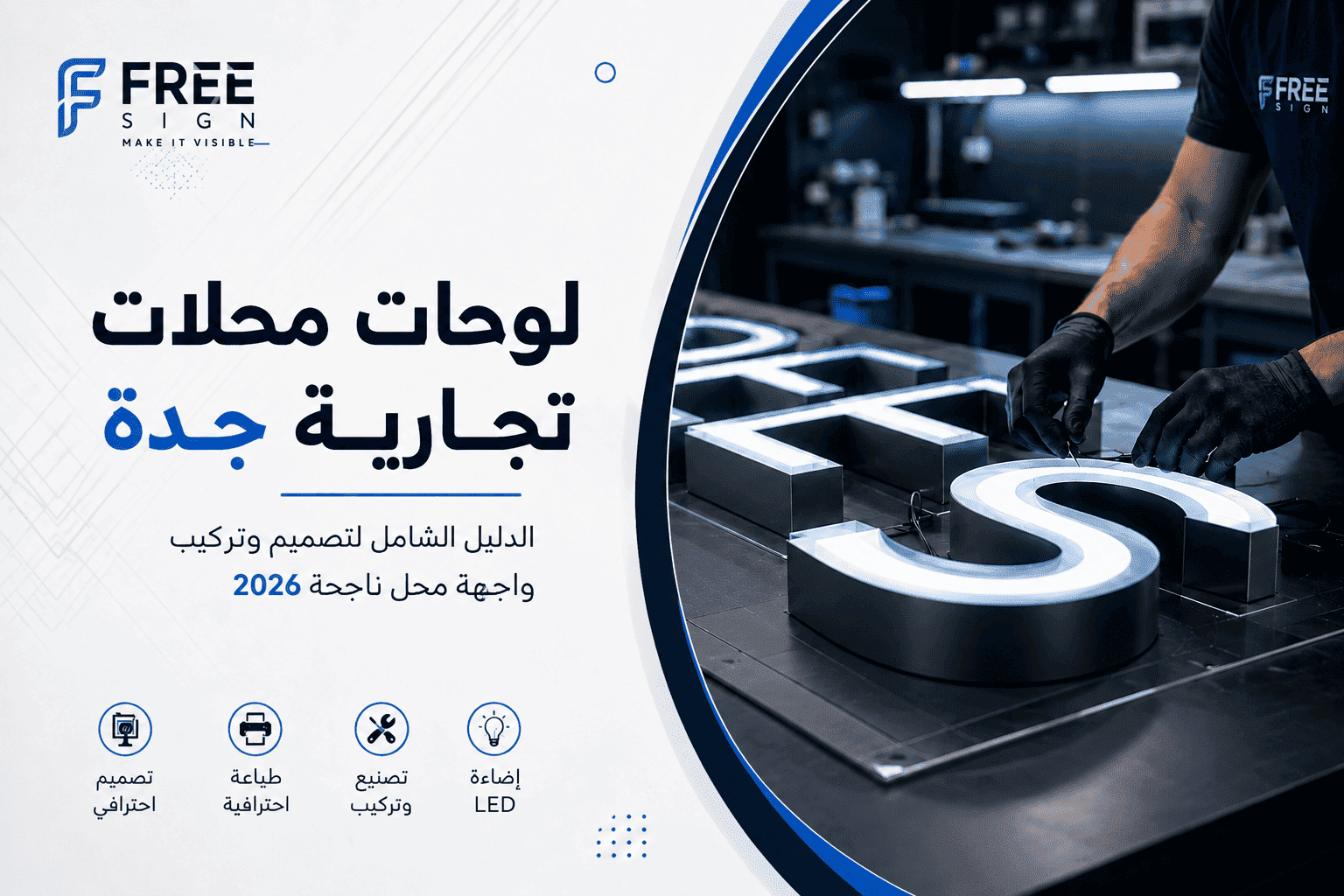 لوحات محلات تجارية جدة