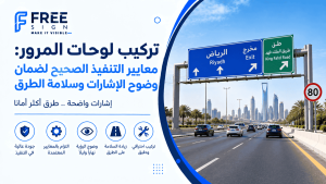تركيب لوحات المرور
